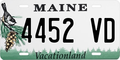 ME license plate 4452VD