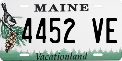 ME license plate 4452VE