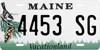 ME license plate 4453SG