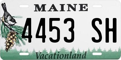 ME license plate 4453SH