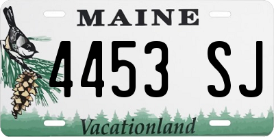 ME license plate 4453SJ
