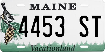 ME license plate 4453ST