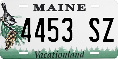 ME license plate 4453SZ