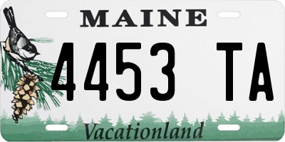 ME license plate 4453TA