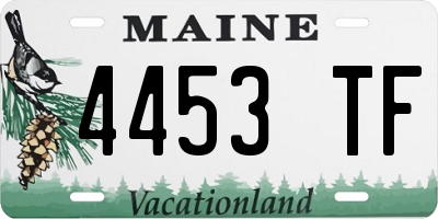 ME license plate 4453TF