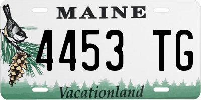 ME license plate 4453TG