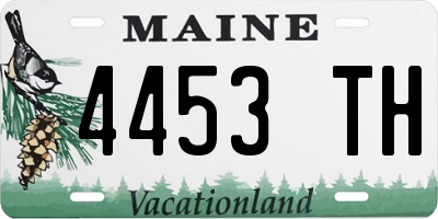 ME license plate 4453TH