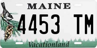 ME license plate 4453TM