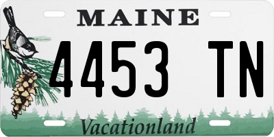 ME license plate 4453TN