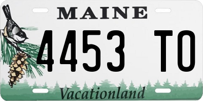 ME license plate 4453TO
