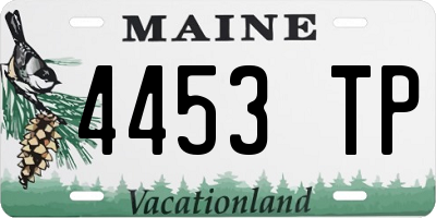 ME license plate 4453TP