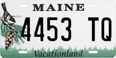 ME license plate 4453TQ