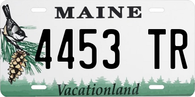 ME license plate 4453TR