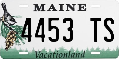 ME license plate 4453TS
