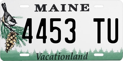 ME license plate 4453TU