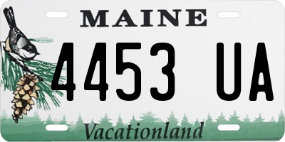 ME license plate 4453UA