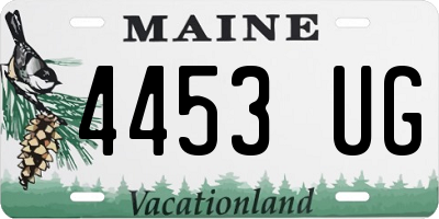 ME license plate 4453UG