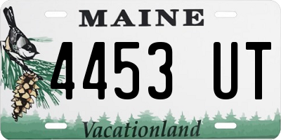 ME license plate 4453UT