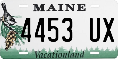 ME license plate 4453UX