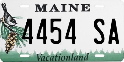 ME license plate 4454SA