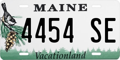 ME license plate 4454SE