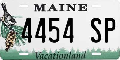ME license plate 4454SP