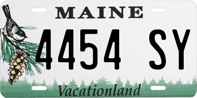 ME license plate 4454SY