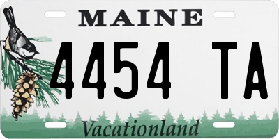 ME license plate 4454TA