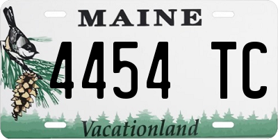 ME license plate 4454TC