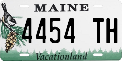 ME license plate 4454TH