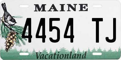 ME license plate 4454TJ