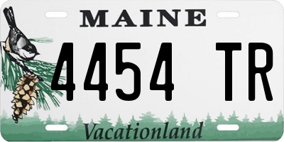 ME license plate 4454TR