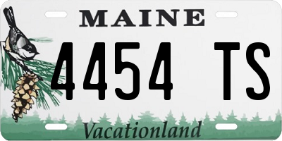 ME license plate 4454TS