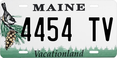 ME license plate 4454TV