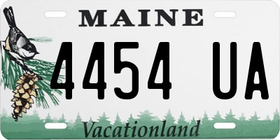 ME license plate 4454UA