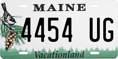 ME license plate 4454UG