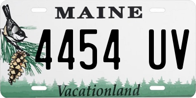 ME license plate 4454UV