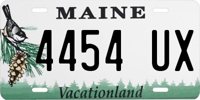 ME license plate 4454UX