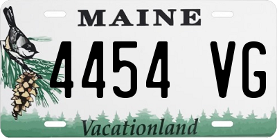 ME license plate 4454VG