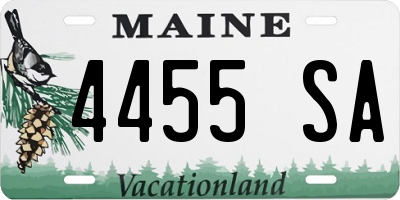 ME license plate 4455SA