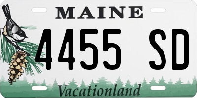ME license plate 4455SD
