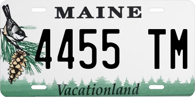 ME license plate 4455TM