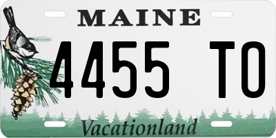 ME license plate 4455TO
