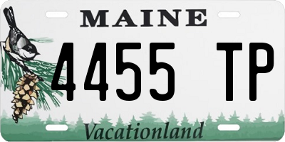 ME license plate 4455TP