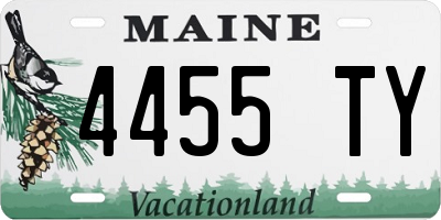 ME license plate 4455TY