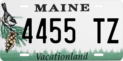 ME license plate 4455TZ