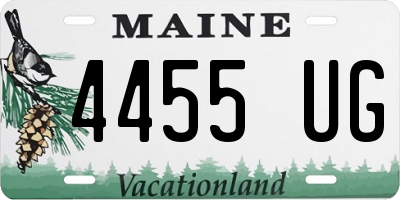 ME license plate 4455UG