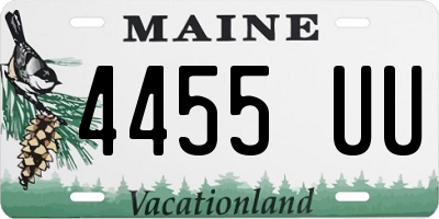 ME license plate 4455UU