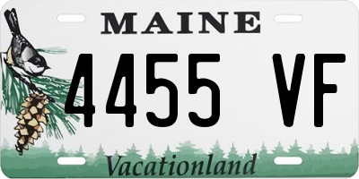 ME license plate 4455VF