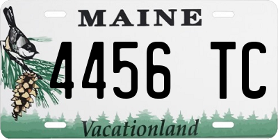 ME license plate 4456TC